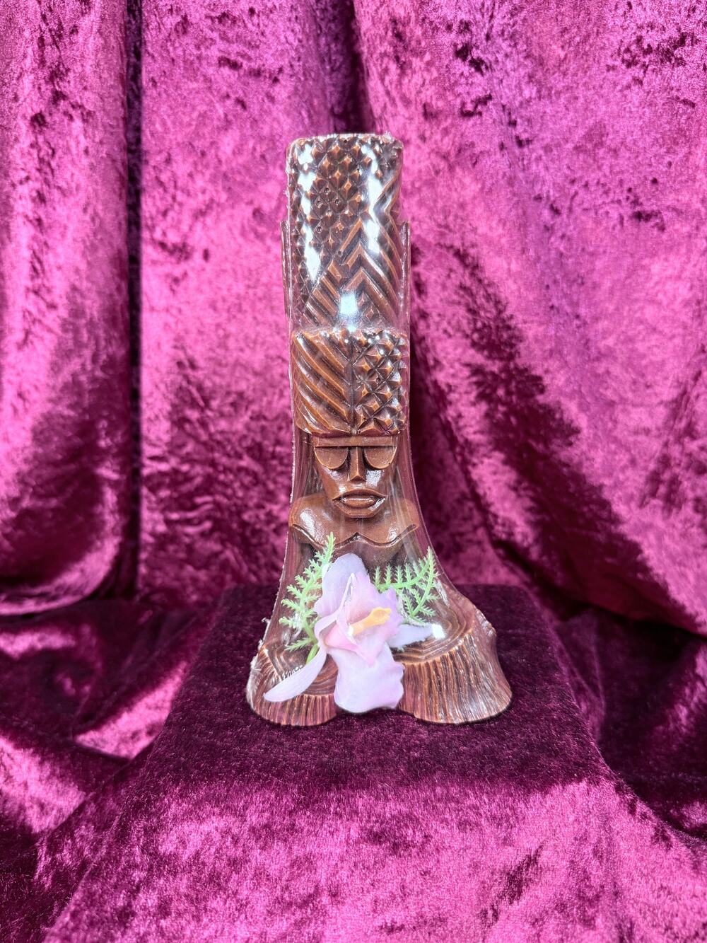 Vintage Hapa-Wood Tiki Figurine Sealed Kanaloa Polynesian God Coco Joe's Hawaii